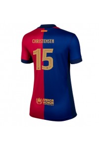 Barcelona Andreas Christensen #15 Jalkapallovaatteet Naisten Kotipaita 2024-25 Lyhythihainen